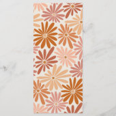 Menu Baby shower Super orange et rose rétro (Dos)