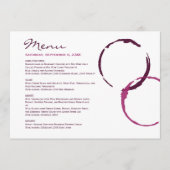 Menu Bagues de tache de vin de Bourgogne moderne rustiq (Devant)