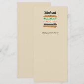 Menu Baguette vietnamienne de pain français de sandwich (Devant / Derrière)