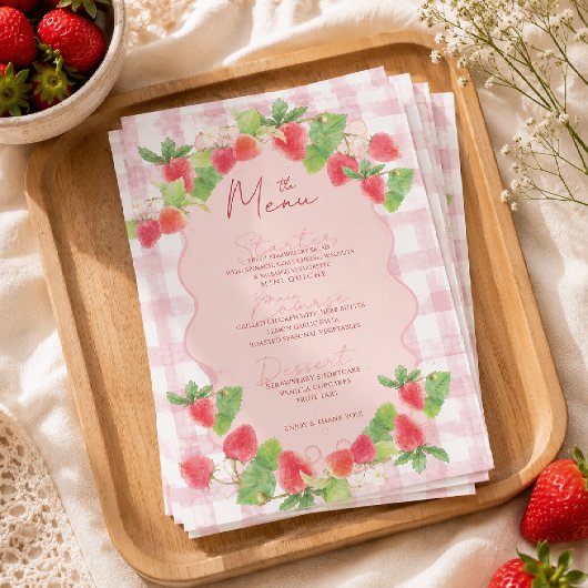 Menu Baie de Conquette Fleur de Fraisier Mignon