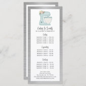 Menu Bakery Pastry Chef Dessert (Voorkant / Achterkant)