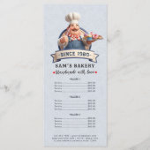 Menu Bakery Store Pastry Chef Desserts Sweet Price List (Devant)