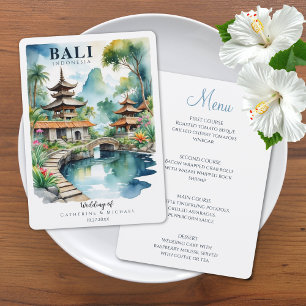 Menu Bali Indonésie Mariage Tropical Asiatique de Desti