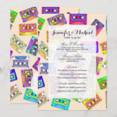 Menu Bandes de cassettes à motifs néon des années 80 (Devant / Derrière)