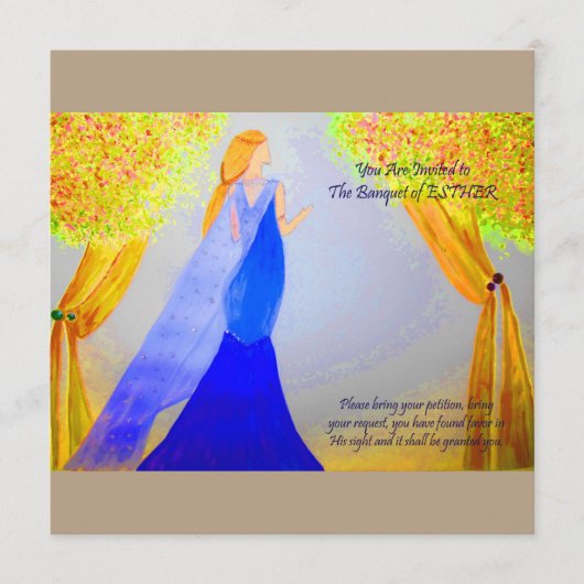 Menu Banquet d'Esther (Devant)