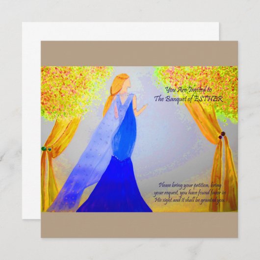 Menu Banquet d'Esther (Devant / Derrière)