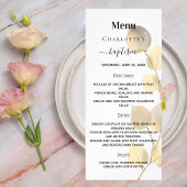 Menu Baptême blanc eucalyptus doré