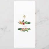 Menu Baptême des fleurs tropicales de Luau hawaïen (Dos)