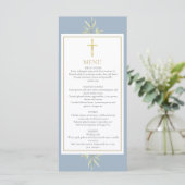Menu Baptême Première Communion Confirmation Verdure  (Debout devant)