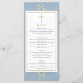 Menu Baptême Première Communion Confirmation Verdure  (Devant)
