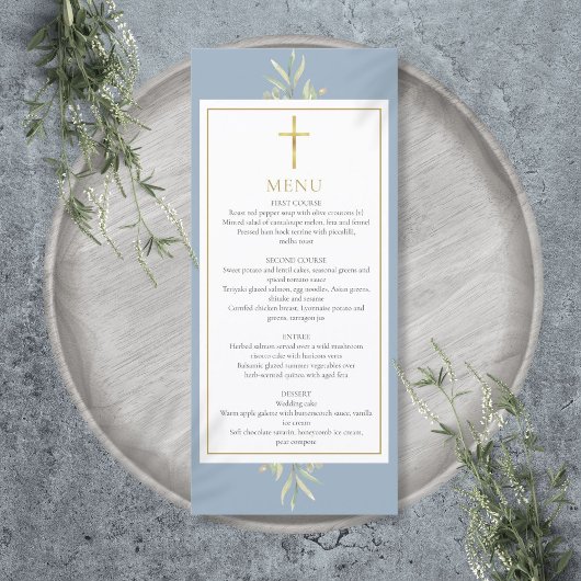 Menu Baptême Première Communion Confirmation Verdure 