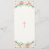 menu Baptism Christening Floral (Achterkant)