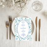 Menu Bar Bat mitzvah Mariage juif Botaniques Personnali<br><div class="desc">Menu personnalisé parfait pour un bat mitzvah, bar mitzvah ou toute autre célébration juive ! L'aquarelle faite à la main pour vous à l'avant et à l'arrière! ENTIÈREMENT PERSONNALISABLE ! Cliquez sur "Personnaliser" ci-dessus pour modifier le texte. Cliquez sur "modifier à l'aide de l'outil de conception" pour ajuster les polices,...</div>