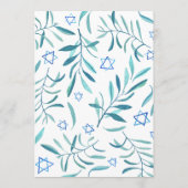 Menu Bar Bat Mitzvah Mariage Juif Botaniques Sur Mesure (Dos)