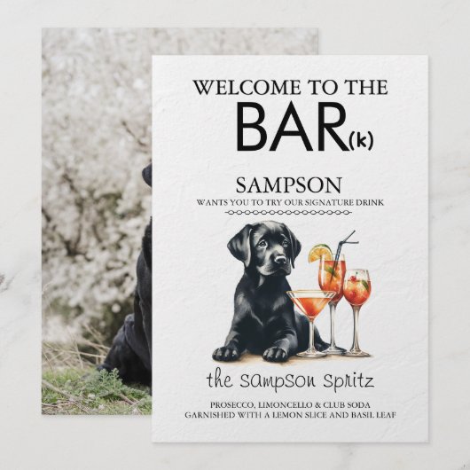 Menu Bar Black Lab (Devant / Derrière)