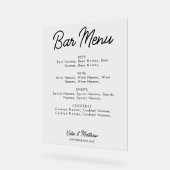 Menu Bar Boissons Alcool Mariage Minimaliste (Angle)