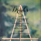 Menu Bar Boissons Mariage Élégant (Neutre)