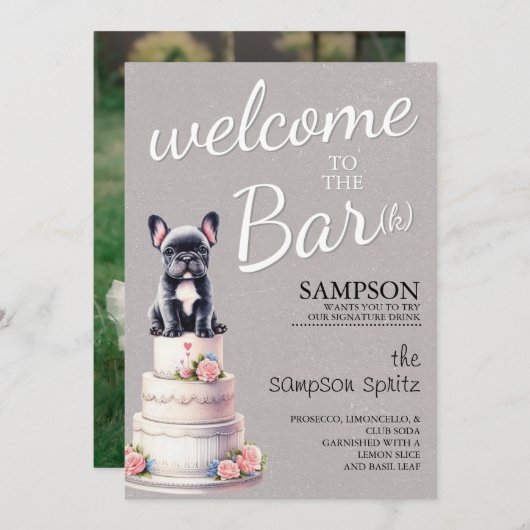 Menu Bar Bouledogue Français (Devant / Derrière)