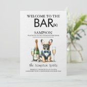 Menu Bar de chien bouledogue français brun (Debout devant)