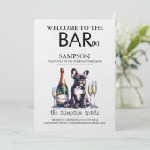 Menu Bar de chien bouledogue français noir (Debout devant)