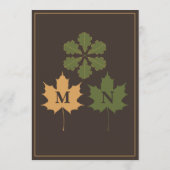 Menu Bar de mariage rustique brun foncé et vert olive e (Dos)