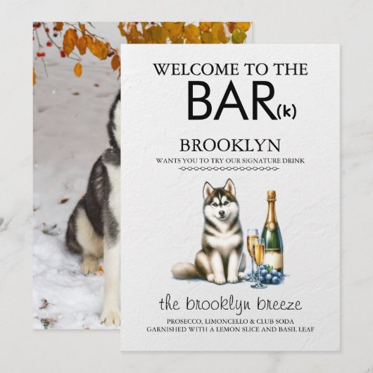 Menu Bar Husky (Devant / Derrière)