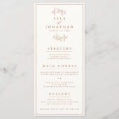 Menu Bar Mariage à deux côtés ivoire et terracotta/dîne (Devant)