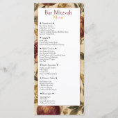 Menu Bar Mitzvah, Célébration Casher, Grenade (Devant)