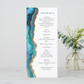 Menu Bar ou Bat Mitzvah Agate Or Bleu (Debout devant)