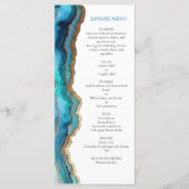 Menu Bar ou Bat Mitzvah Agate Or Bleu (Devant)