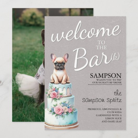 Menu Bar pour Bouledogue Français (Devant / Derrière)