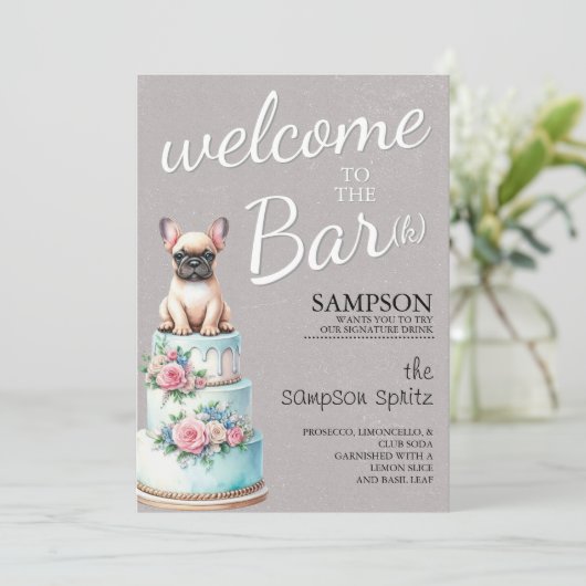 Menu Bar pour Bouledogue Français (Debout devant)