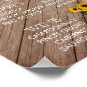 Menu Bar - Rustige houten loop & zonnebloemen Poster (Hoek)