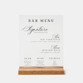 Menu Bar Signature Son et ses cocktails (Recto)