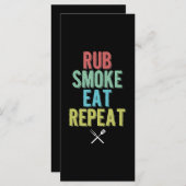 Menu Barbecue BQ Grill Master Grilling Meat Smoker (Devant / Derrière)