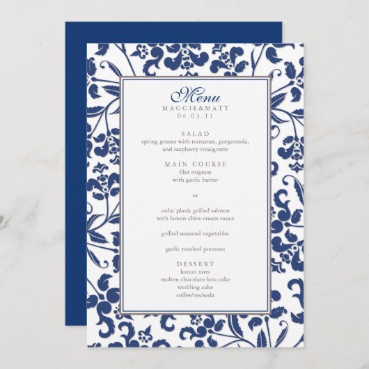 Menu Baroque Branch Wedding (Voorkant / Achterkant)