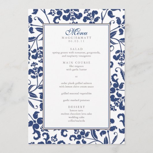 Menu Baroque Branch Wedding (Voorkant)