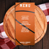 Menu Basketball Sport Orange Mariage Réception