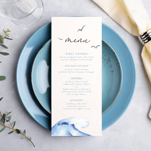 Menu Bateau à voile nautique minimal Ahoy Boy's