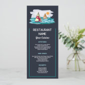 Menu Bateau à voile Sunrise, Restaurant Slimline (Debout devant)