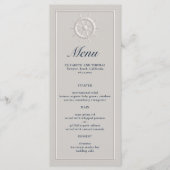 Menu Bateau côtier Helm Faux Embossé Mariage officiel (Devant)