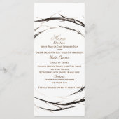 Menu Bâtons rustiques Branches de brindilles Mariage de (Devant)