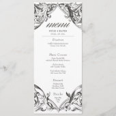 Menu Batte victorienne jusqu'à la mort Mariage noir et  (Devant)