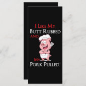 Menu BBQ| BBBQ J'Aime Mon Bébé De La Butte Et Mon Porc (Devant / Derrière)