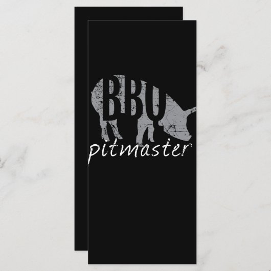 Menu BBQ | BBQ Pitmaster Pig Grill Fars Day (Devant / Derrière)