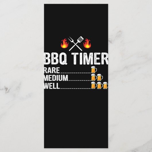 Menu BBQ | BBQ Timer Boire Grillades Bière Grill (Devant)
