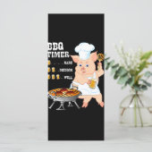 Menu BBQ | BBQ Timer Pig Grill Barbecue Beer Lover Men (Debout devant)