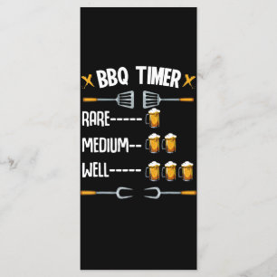 Menu BBQ BBQ Timer Rare Moyen Bien Boisson Bière