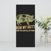 Menu BBQ| Cochon De Grill BBQ Funny Porc Id Fumée Rôtie (Debout devant)