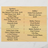 Menu BBQ de l'alimentation du restaurant (Devant)